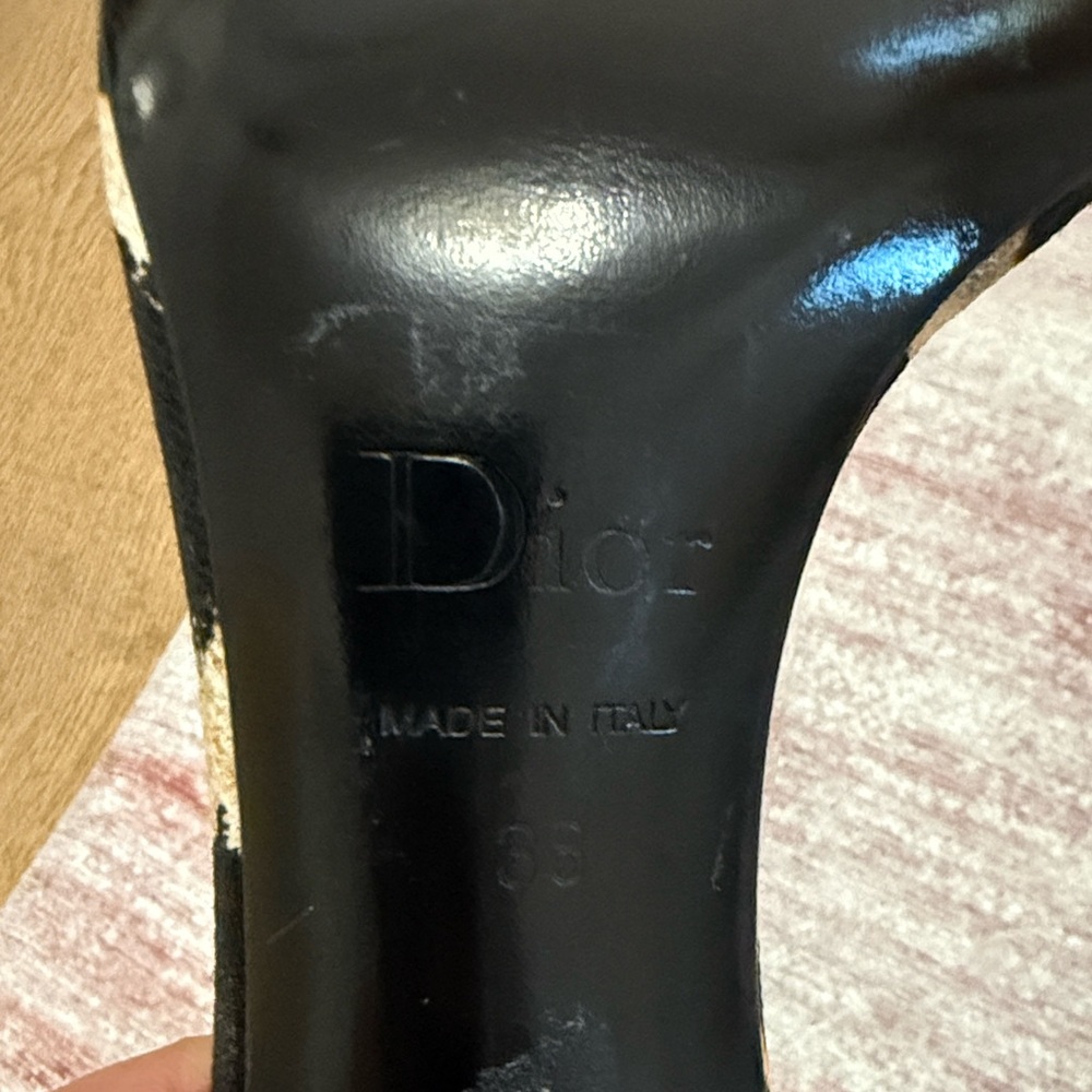 RARE - Dior Animal Print, Dog Tag Charms Heels - Picture 10 of 11